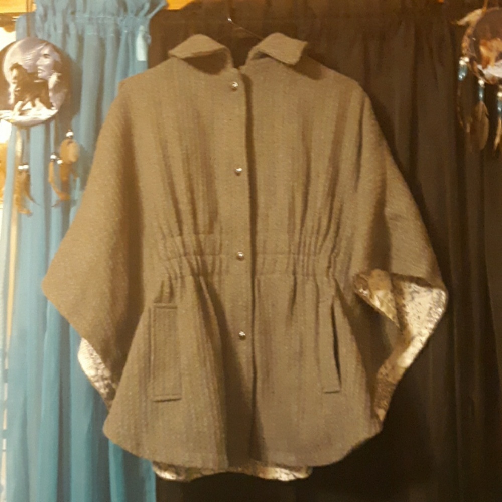 Dark gray poncho